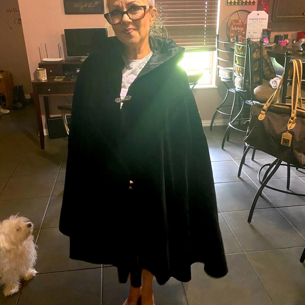 Custom made velvet lined cape